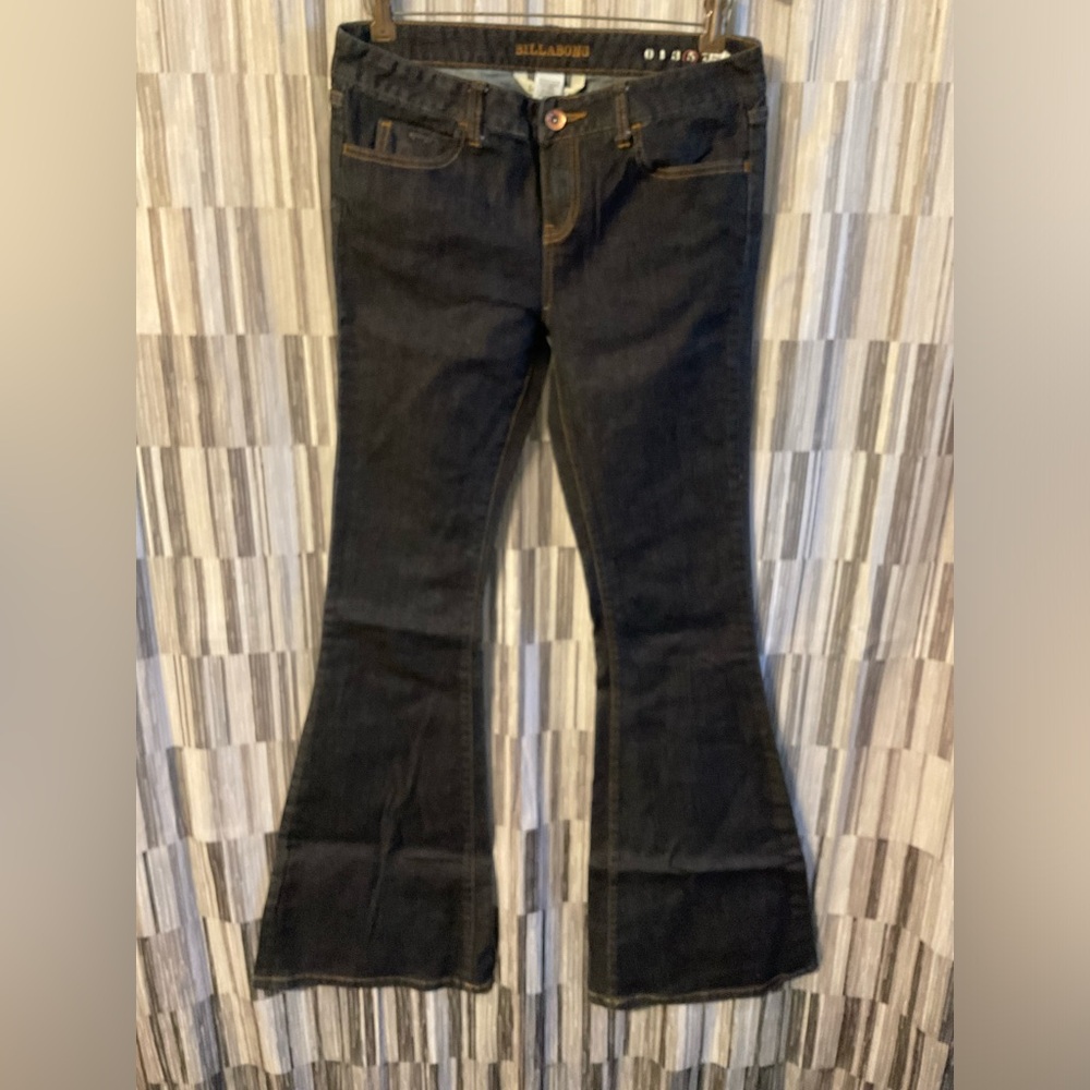 Dark blue flared leg jeans